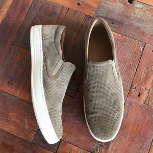 vince ace perforated leather slip on sneakers
